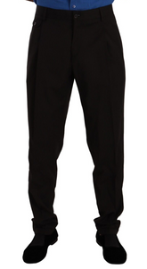 Dolce & Gabbana Brown Wool Skinny Formal Dress Pants -   -  Dolce & Gabbana.